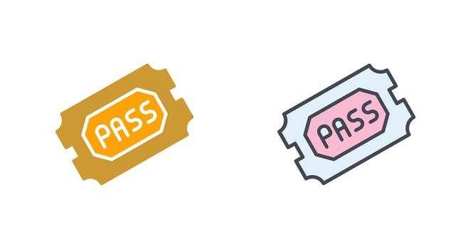 Passes Icon Design vector