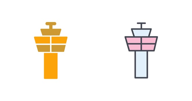 Control Tower Icon Design vector
