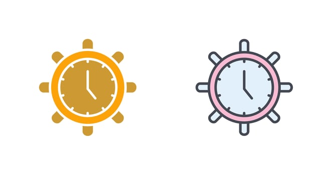 Time Settings Icon Design vector