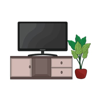 illustration of tv stand vector