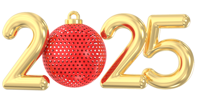 2025 Number 3D Render png