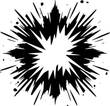 Explosion, Black and White illustration vector