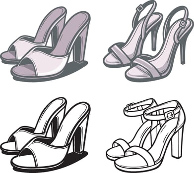 Woman High Heels Illustration. vector