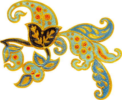 jacobean damask paisley golden luxury elements isolated png