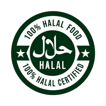 Halal Food logo, icon and badges, Halal Certified logo vector