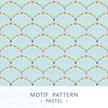 floral blue pastel seamless pattern background design vector