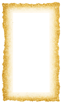 Watercolor gold glitter frame on a transparent background png