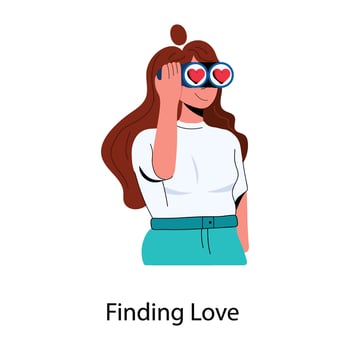 Trendy Finding Love vector