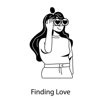 Trendy Finding Love vector