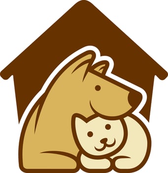 Dog and Cat Logo Design vector