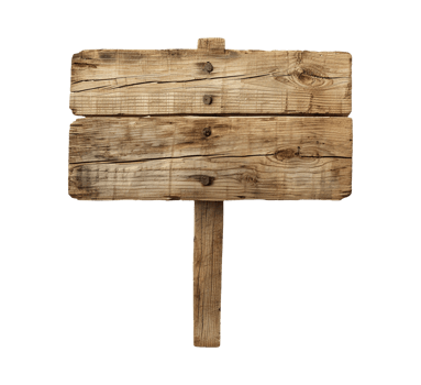 wooden sign isolated png