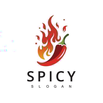 Hot Chili logo, Spicy Pepper logo designs template vector