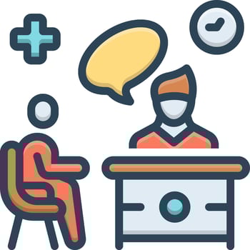 Color icon for consultation vector