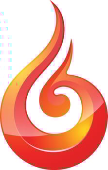 Unique Fire Flame Logo Design vector