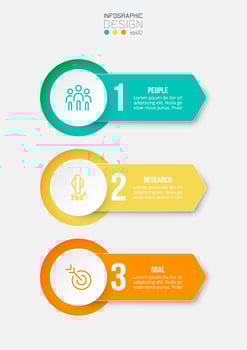 Infographic template business concept with workflow. vector