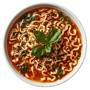 spaghetti with sauce isolated. Pasta with sauce isolated. Noodles in bowl isolated png