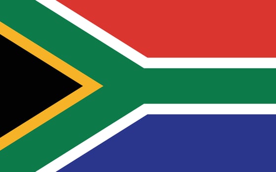 National Flag of South Africa. South Africa Flag. vector