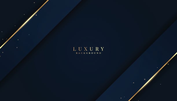 Luxurious dark blue background with sparkling gold and glitter. modern elegant abstract background vector