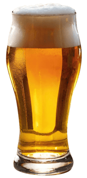 Glass of fresh beer png