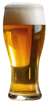 Glass of fresh beer png