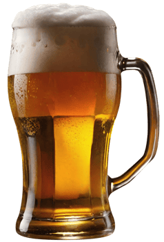 Glass of fresh beer png