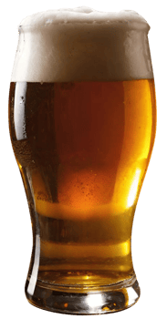 Glass of fresh beer png