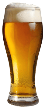 Glass of fresh beer png