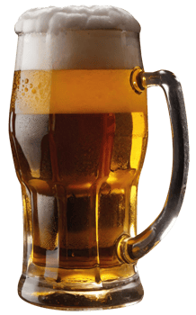 Glass of fresh beer png