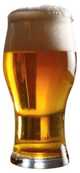 Glass of fresh beer png