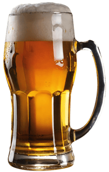 Glass of fresh beer png