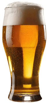 Glass of fresh beer png