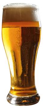 Glass of fresh beer png