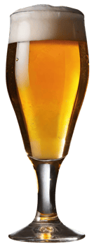 Glass of fresh beer png