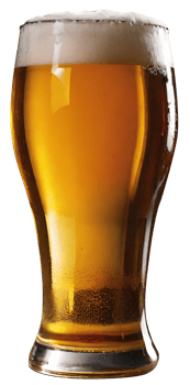 Glass of fresh beer png