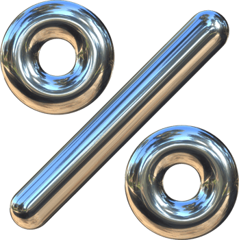 3d Porcent Discount Color png