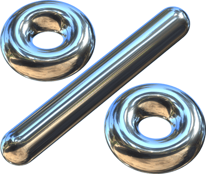 3d Porcent Discount Color png