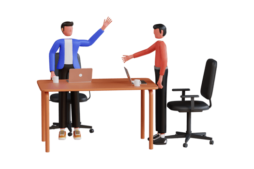Businessman doing successful negotiation 3d illustration. 3d illustration of manager have a deal with the bussiness for contract or agreement png