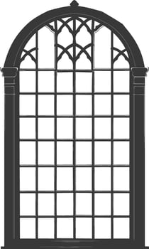 Silhouette aesthetic window black color only vector