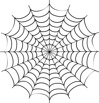 A simple line drawing of the shape of spider web png