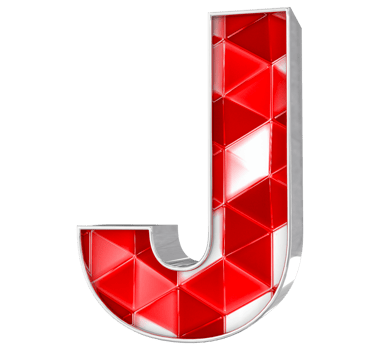 J Font 3D Render png