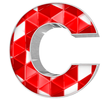 C Font 3D Render png