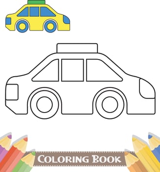 Children's Trace and Color transport vector