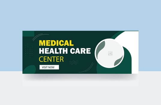 medical healthcare cover web banner design template vector