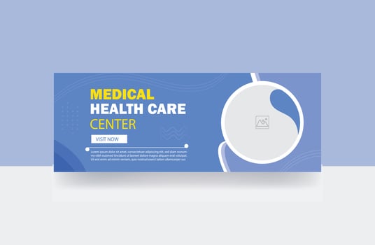 medical healthcare cover banner design template vector
