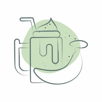 Icon Banana Smothie. related to Healthy Food symbol. Color Spot Style. simple design illustration vector