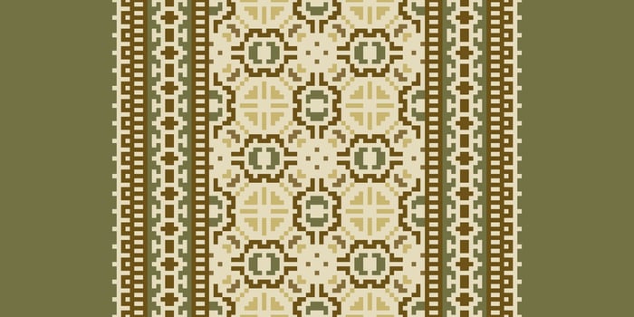 Fashion pattern Seamless Australian aboriginal pattern Motif embroidery, Pixel Ikat embroidery Design for Print Texture fabric saree sari carpet. kurta patola saree vector