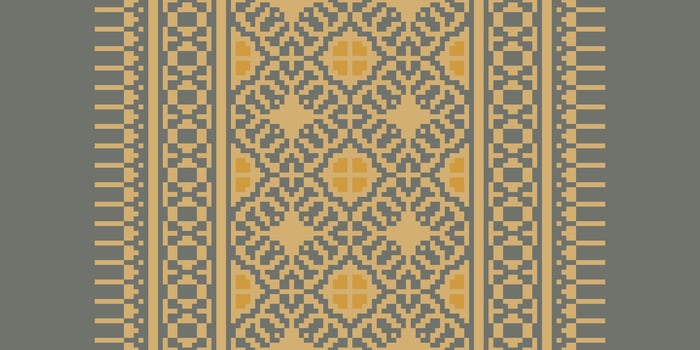 Fashion pattern Seamless Mughal architecture Motif embroidery, Pixel Ikat embroidery Design for Print lace pattern seamless pattern vintage shibori jacquard seamless vector