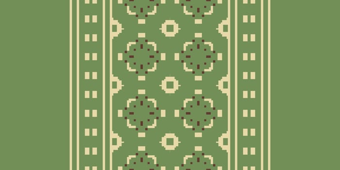 Patola sari Seamless Scandinavian pattern Motif embroidery, Pixel Ikat embroidery Design for Print endless arabesque cloth dupatta shawl bandana print silk kurta men vector