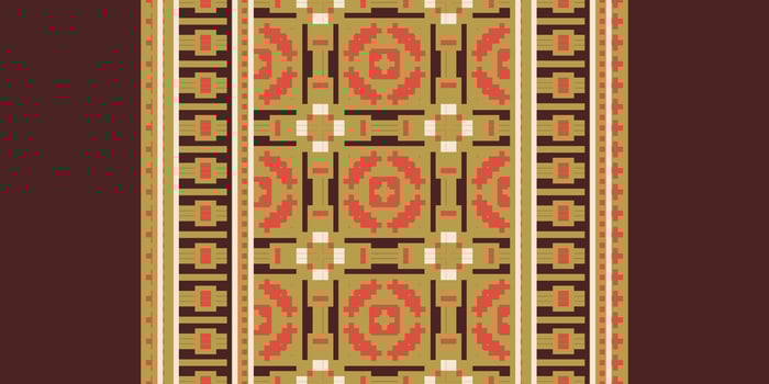 Dupatta Pattern Seamless Bandana print silk Motif embroidery, Pixel Ikat embroidery Design for Print 60s paisley tie dye damascus ornament rugs hipster kurta pajama vector