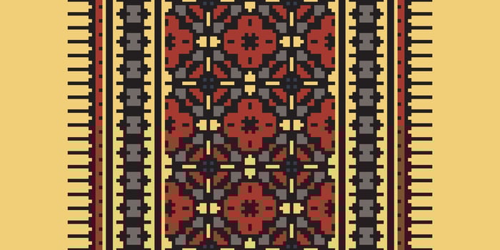 Dupatta Pattern Seamless Australian aboriginal pattern Motif embroidery, Pixel Ikat embroidery Design for Print egyptian hieroglyphs tibetan geo pattern vector